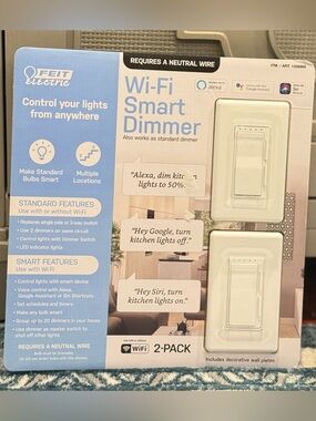 Feit Electric Wi-Fi Smart Dimmer, 2-pack